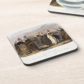 PtihnタークOchataのMandanの女性のダンス、プレート コースター (左側)