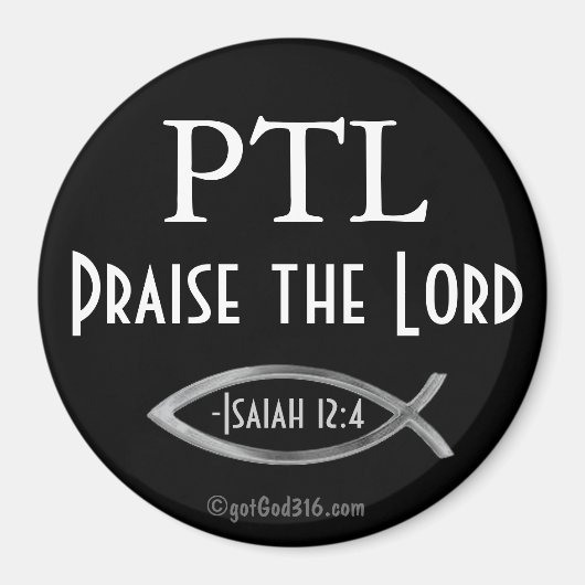 PTLは主を賞賛するgotGod316.com マグネット (正面)