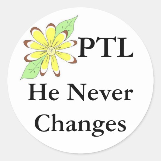 PTL 主は変わらない ラウンドシール (正面)
