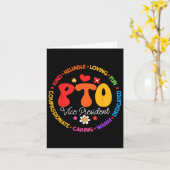 PTO副会長新学期親子教師マッチ カード (黄色い花)