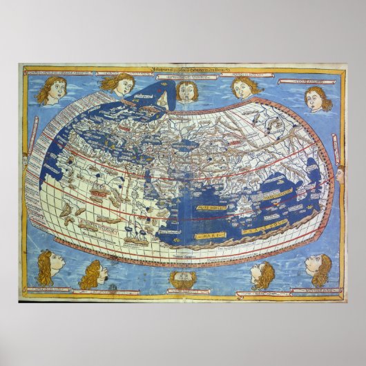 Ptolemaic World Map ポスター (正面)