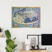 Ptolemaic World Map ポスター (ホームオフィス)