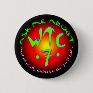 PTP "WTC7"ボタン-スタイルCについて私に尋ねて下さい 缶バッジ