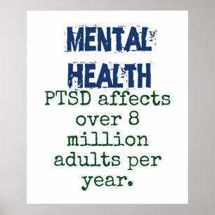 PTSDが800万人以上の成人に影響 – メンタルヘルス ポスター