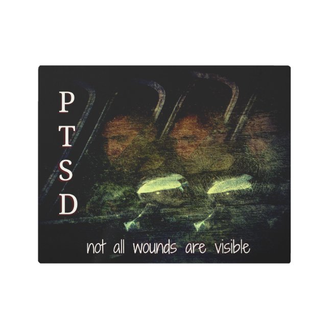 PTSDすべての傷が見えるメタルウォールアートではない メタルプリント (正面)