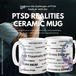 PTSDの現実を啓発する陶器マグ コーヒーマグカップ