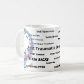 PTSDの現実を啓発する陶器マグ コーヒーマグカップ (正面左)