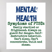 PTSDの症状 – メンタルヘルス引用文 ポスター (正面)