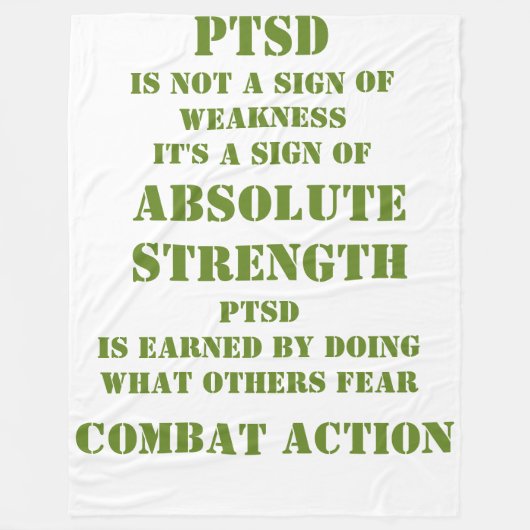 PTSDは脱力の兆候ではない フリースブランケット (正面)
