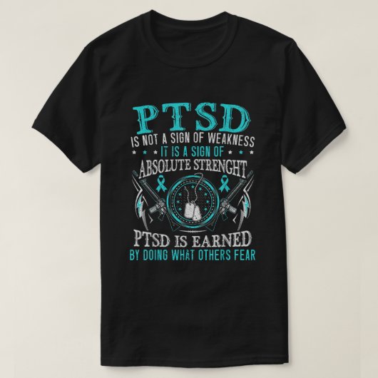 PTSDは、他の人がストレスDiを恐れることを行うことによって獲得される Tシャツ (デザイン正面)