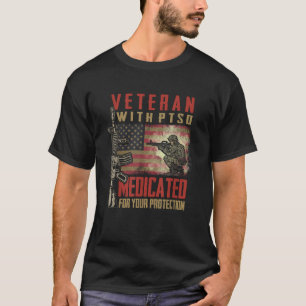 PTSDを使用した退役軍人による保護T Tシャツ
