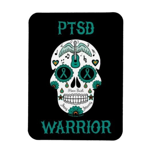 PTSDウォリアー糖スカル マグネット (縦)