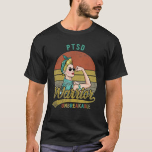 PTSDウォリアー非破壊性認識度ヴィンテージ Tシャツ