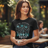 PTSDサポーターズ チーム ティールカラーの野の花 トライブレンドTシャツ