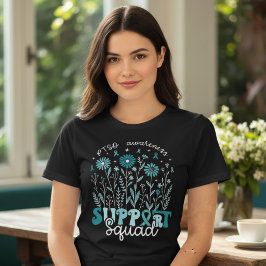PTSDサポーターズ チーム ティールカラーの野の花 トライブレンドTシャツ