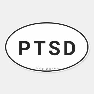 PTSDステッカー楕円 楕円形シール
