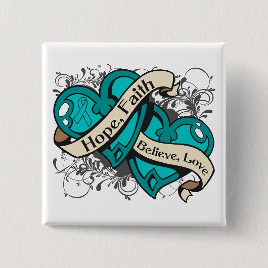 PTSDホープ信仰デュアルハート 缶バッジ (正面)