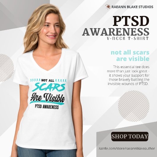 PTSD啓発VネックTシャツ Tシャツ
