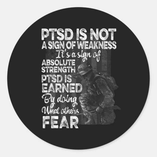 Ptsd外傷後ストレス障害強度認識 ラウンドシール (正面)