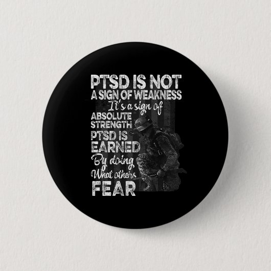 Ptsd外傷後ストレス障害強度認識 缶バッジ (正面)