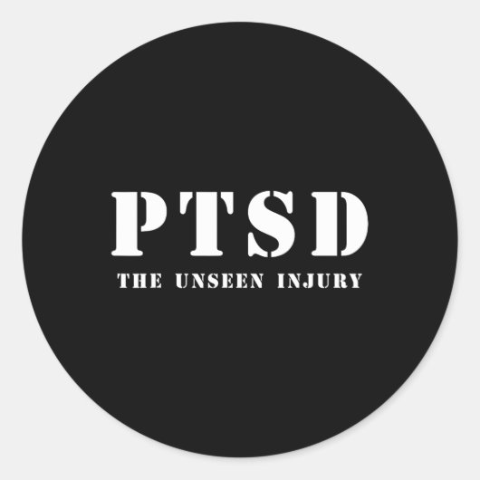 Ptsd後外傷性ストレス障害 – 22 Ptsd Awar ラウンドシール (正面)
