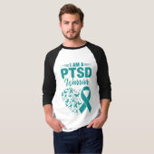 PTSD戦士 3/4袖Tシャツ Tシャツ (正面フル)