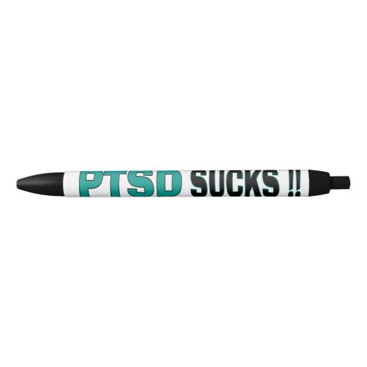 PTSD最低 黒ボールペン (正面)