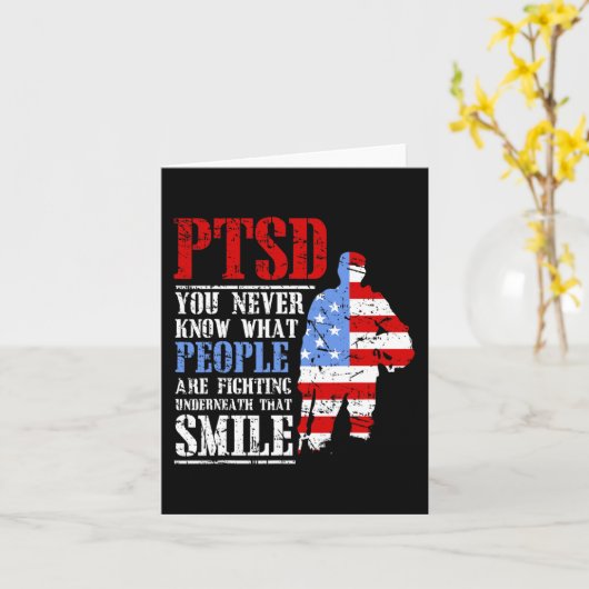 Ptsd知らない人々の下で戦うスマイルU カード (黄色い花)