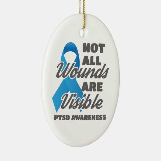 PTSD認識度すべての傷が見えるわけではない セラミックオーナメント (右)