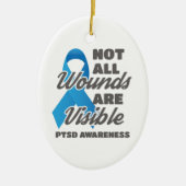PTSD認識度すべての傷が見えるわけではない セラミックオーナメント (正面)
