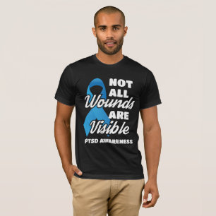 PTSD認識度すべての傷が見えるわけではない Tシャツ