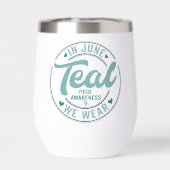 PTSD認識度ステンレススチールワインタンブラー (背面)