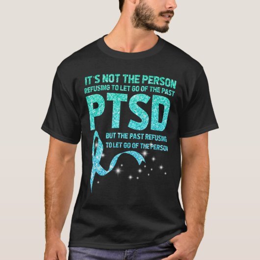 Ptsd認識度月Let Goサポート退役軍人Menta Tシャツ (正面)