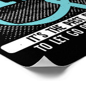 PTSD認識度PTSDティール（緑がかった色）リボン ポスター (角)