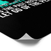 PTSD認識度PTSD認識度ティール（緑がかった色）リボン ポスター (角)