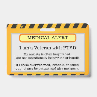 PTSD警告バッジ バッジ