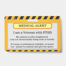 PTSD警告バッジ