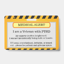 PTSD警告バッジ バッジ