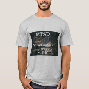 PTSD. すべての傷が目に見えません Tシャツ
