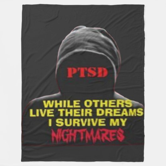 PTSD フリースブランケット (正面)