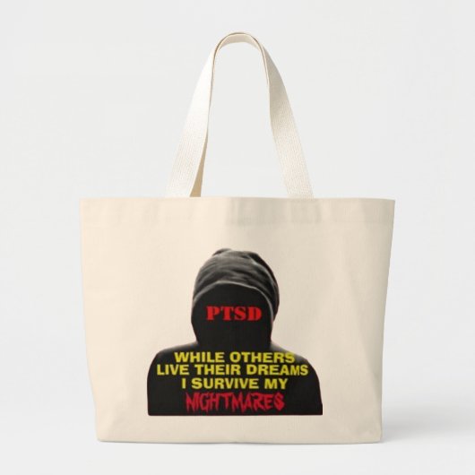 PTSD:他の人は夢を生きる ラージトートバッグ (正面)