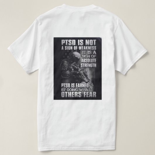 PTSD Tシャツ (デザイン裏面)