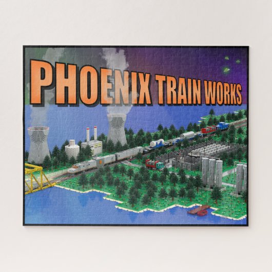 PTW アトミックトレインと発電所の風景 ジグソーパズル (横)