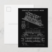 PTW ウラン六フッ化物貨車 "設計図" ポストカード (正面/裏面)