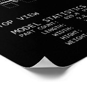 PTW ウラン鉱石ホッパー貨車 "設計図" ポスター (角)