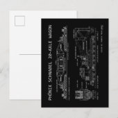 PTW シュナーベル貨車 技術 "設計図" ポストカード (正面/裏面)