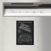 PTW 六フッ化ウラン貨車 "設計図" マグネット (インサイチュ (食洗機))