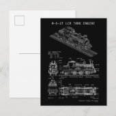 PTW 0-6-2Tタンク機関車"設計図" ポストカード (正面/裏面)