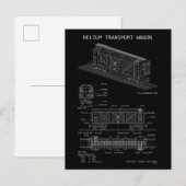 PTW+Helium+Train+Wagon+%22Blueprint%22 ポストカード (正面/裏面)
