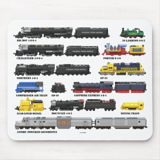 PTW Train Collection Mousepad マウスパッド (正面)